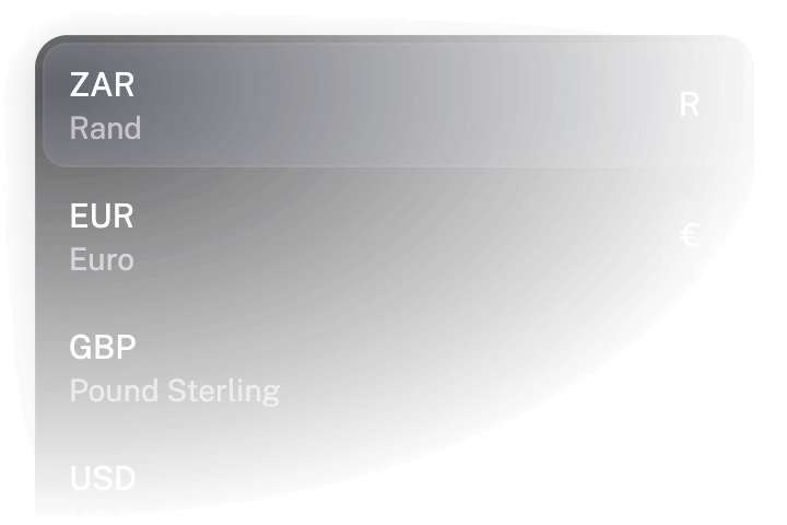 Foreign currency chooser