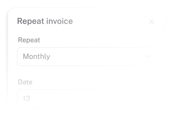 Recurring invoices